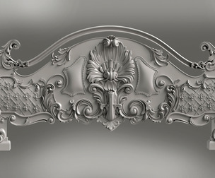 Headboard Baroque for Engraving on a CNC Machine