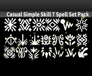 Casual Simple Skill 7 Spell Set Pack