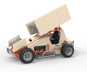 Winged Sprint car for Ice Scale 1:25