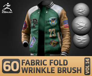 60 Fabric/Cloth Wrinkle and Fold Brush
