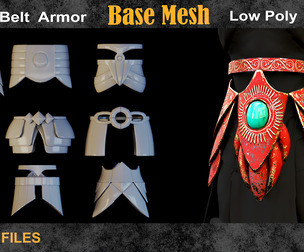 35 Belt Armor Base Mesh vol 15