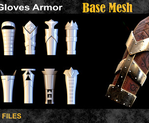 40 Gloves Armor Basemesh vol19