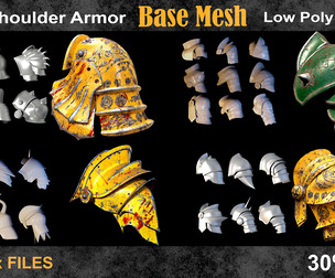 110 Shoulder Armor Base Mesh BUNDLE