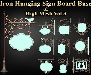 30 Iron Hanging Sign Board Base & High Mesh Vol 3