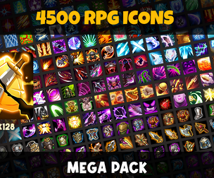 4500 RPG Skill Icons
