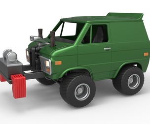 Fun short Pulling van 4wd Scale 1:25