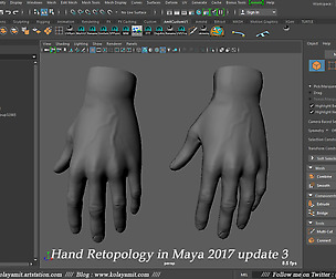 Hand Retopology in Maya 2017 update 3