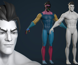 Stylized Male Basemesh - Game Ready - Rocky