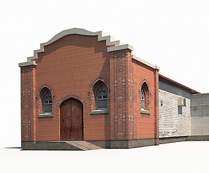 Church Old Building Low Poly