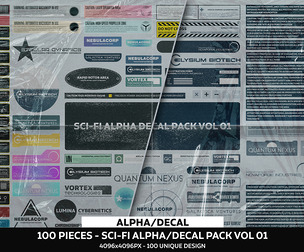 100 -  Sci-Fi Alpha Decal Pack Vol 01