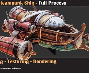 Flying Steampunk Ship - Full Tutorial