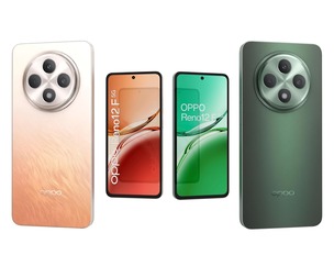 Oppo Reno12 F 5G Olive Green and Amber Orange