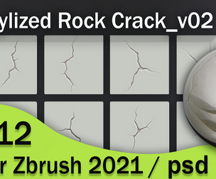 Stylized Rock Crack_v02