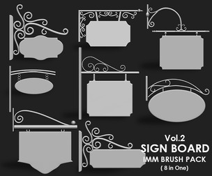 Sign Board Collection IMM Brush Pack8 in OneVol2