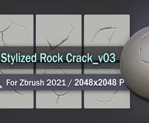 Stylized Rock Crack_v03