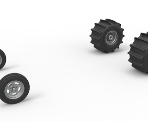 Wheel set of Dirt Dragster Scale 1:25