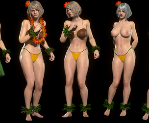 Ashley Sexy Hula Tropical Outfit - RE4R
