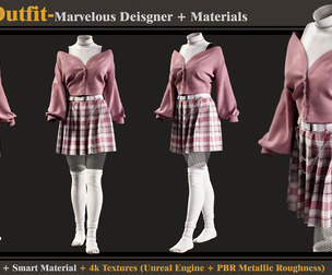 Girls Outfit- Models+Materials