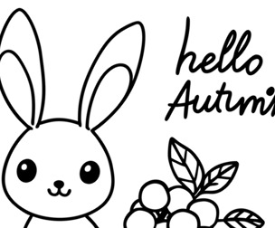 Character rabbit and bunch berry