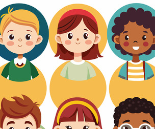 Character set of Avatars collection of children