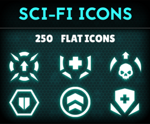 250 Sci-fi Flat Icons