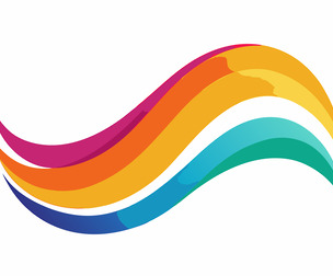 Abstract background colorful wave effect on white