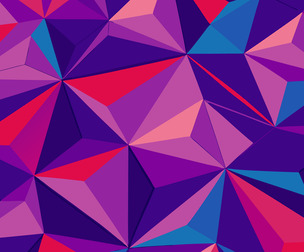 Abstract polygon background on purple color