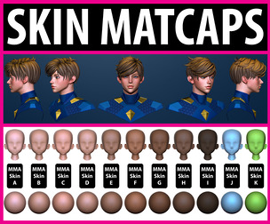MMA Skin Matcap + Eye Matcap - ZBrush