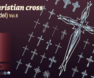 40 Christian cross 3D model Vol 6
