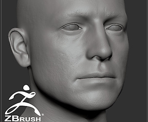 Average Caucasian Male Head Basemesh