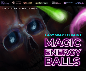 Roxy's Magic Energy Balls Tutorial + Brushes