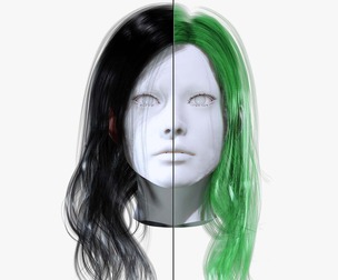 Female Naturel Wave Hair for Game