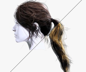 Ponytail Model Hair Cards