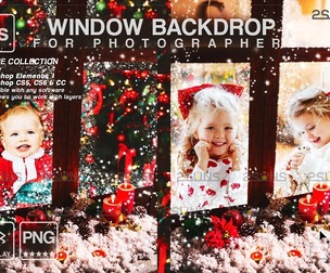 Christmas window overlay & Photoshop overlay