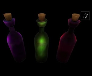 Fantasy Bottle - Handpainted 3D Model Prop