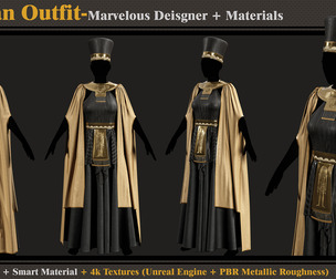 Egyptian Outfit-Models+Materials