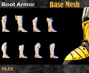 30 Boot Armor BaseMesh vol 20