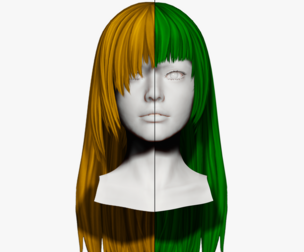 Female Hair - Long Straight Style