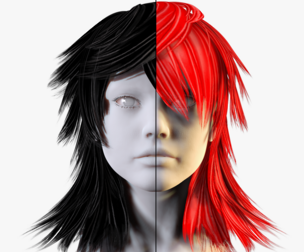 Female Hair - Emo Hair Cut