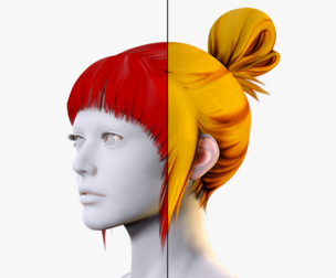 Female Hair - Bun Style