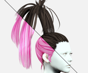 Fantasy Female Hair - Palm Hairstyl