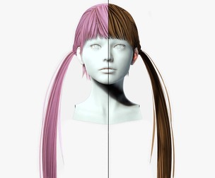 Long Up Pigtail - Female Hair Style