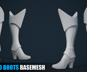 Stylized Boots Basemesh Vol 01