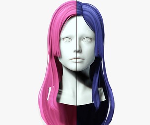 Straight Female Hair