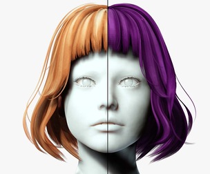 Short Hair -Blunt Bangs Style