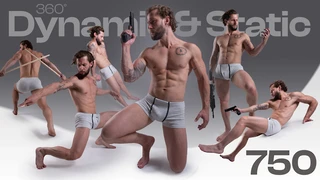 Male Dynamic and Static 750 Pose Reference Images cover