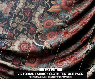 Victorian Fabric - Cloth Texture - Material Pack