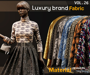 50 fabric Material(knitted-denim-leather)-VOL 26