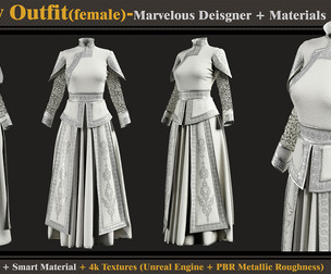 Fantasy Outfit-Models+Materials