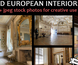Old European Interiors art reference pack
